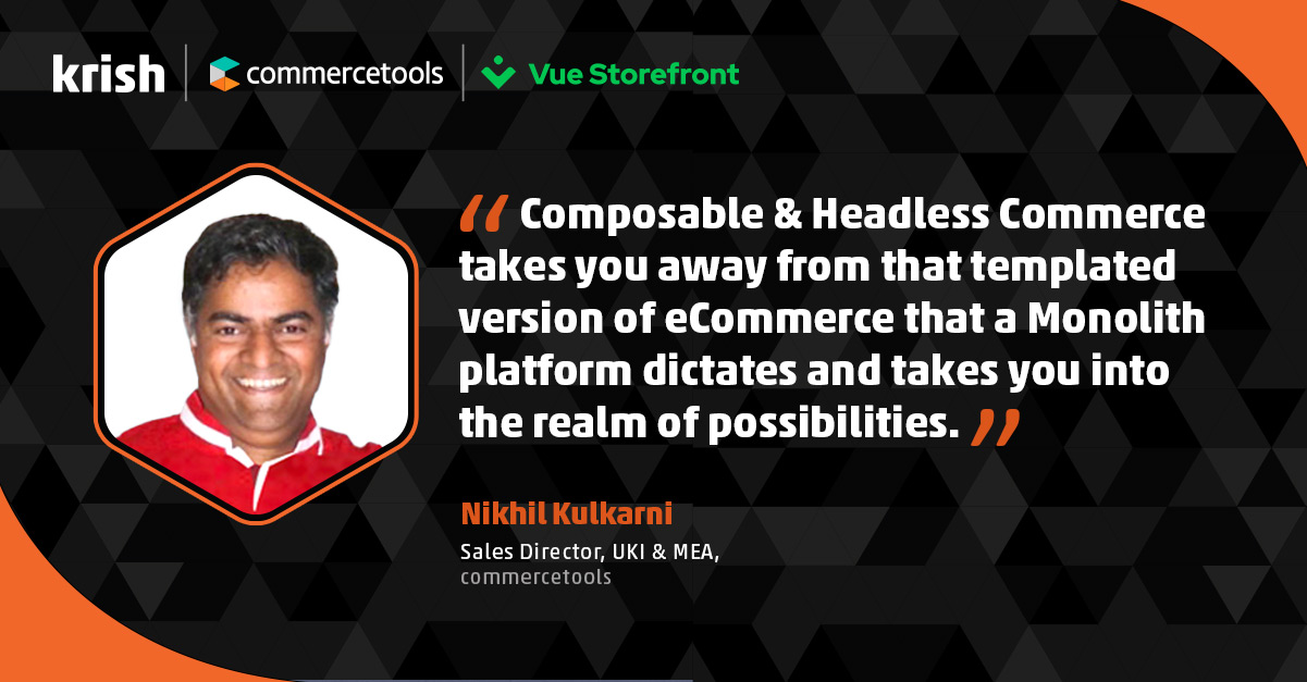 Headless Commerce Webinar Speaker quote from commercetools